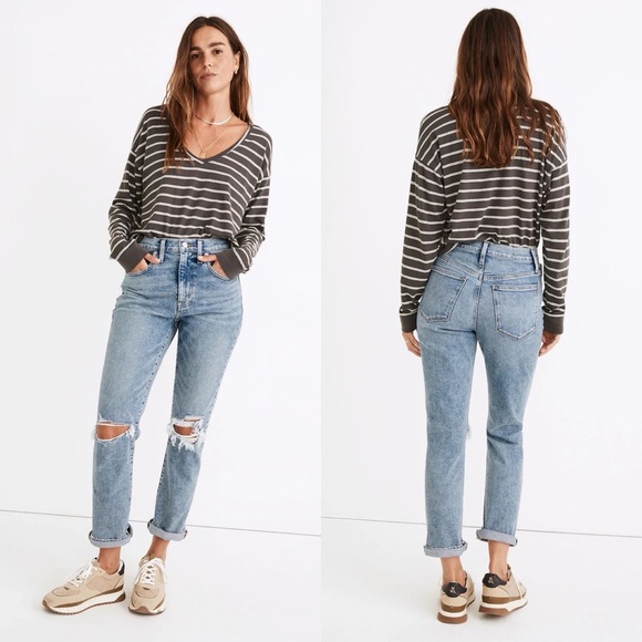 New MADEWELL Roadtripper Slim Boy Jeans Ripped Edition Stretch Distressed NC323 - Picture 1 of 16